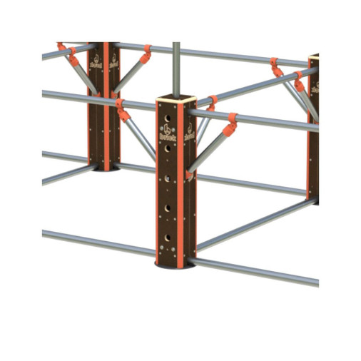 Деревянный столб для  конструкций из труб