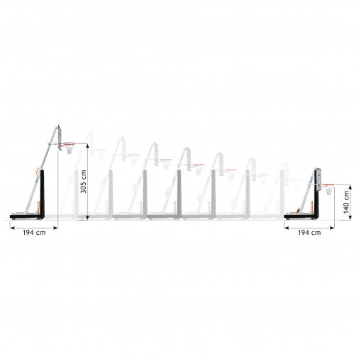 Баскетбольная стойка SAM School 3x3