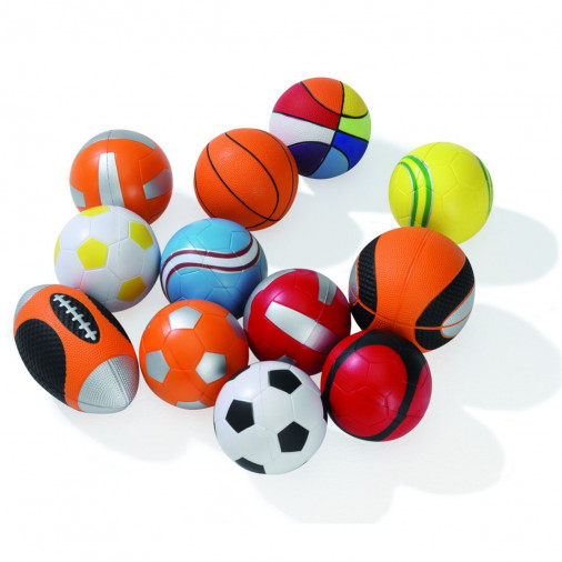 Набор спортивных мячей из поролона ø 10 см